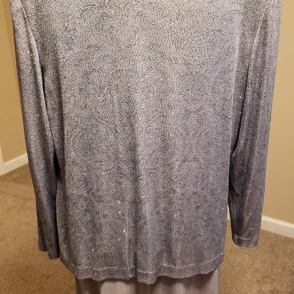 Alex Evenings Light Blue sparkly dress - Picture 3 of 12